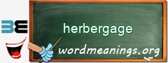 WordMeaning blackboard for herbergage